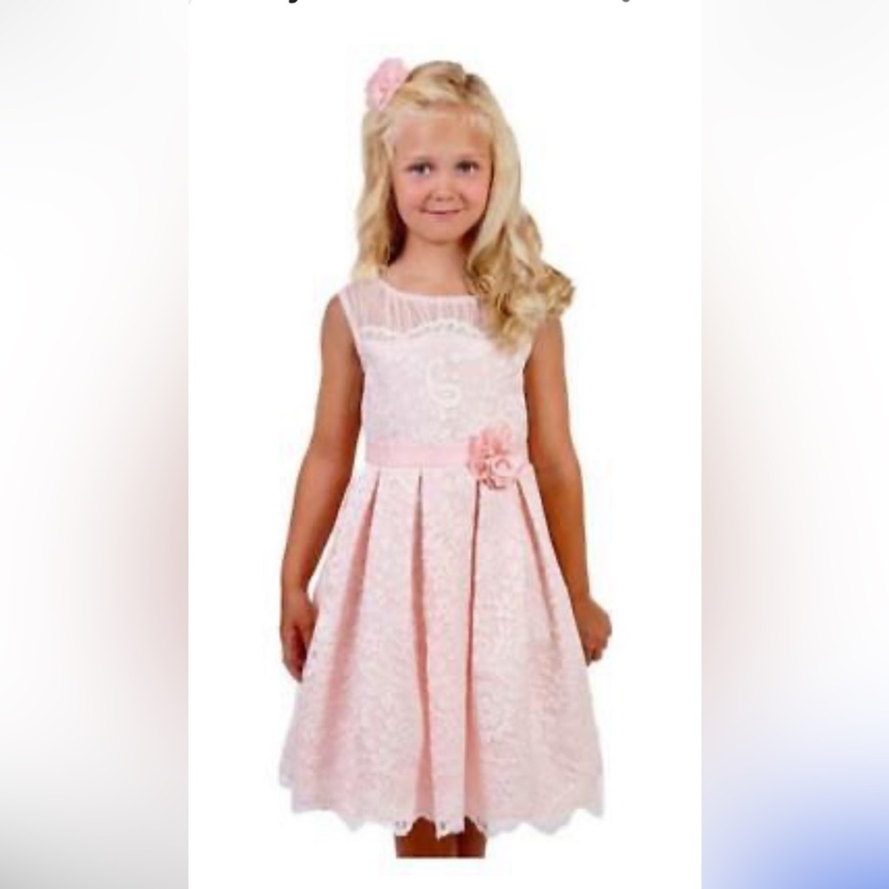 Jona Michelle Girls Lace Sleeveless Dress Size 7